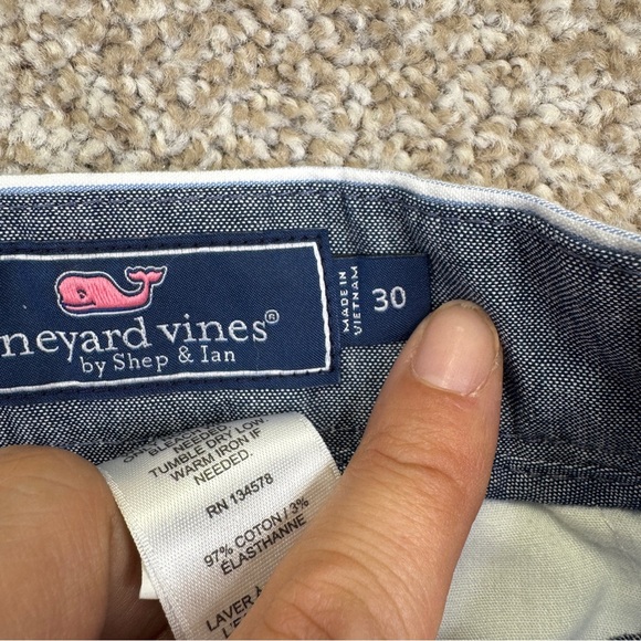 Vineyard Vines Seersucker Men's Blue Striped Breaker Shorts Size 30 - Picture 11 of 14